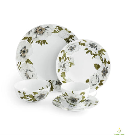 Villars Silver Lotus Tableware (5-piece set)