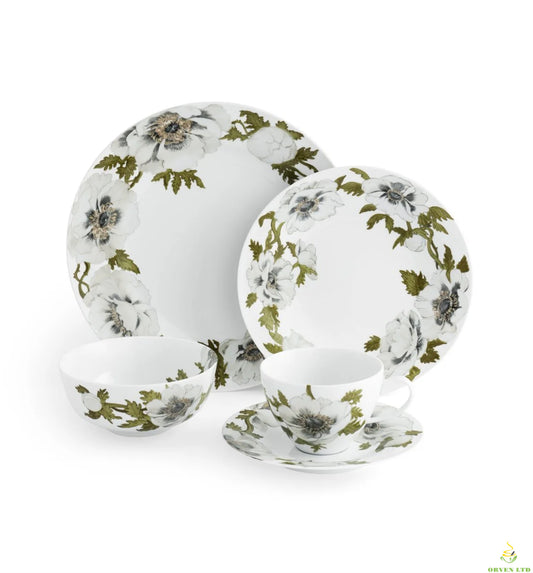 Villars Silver Lotus Tableware (5-piece set)